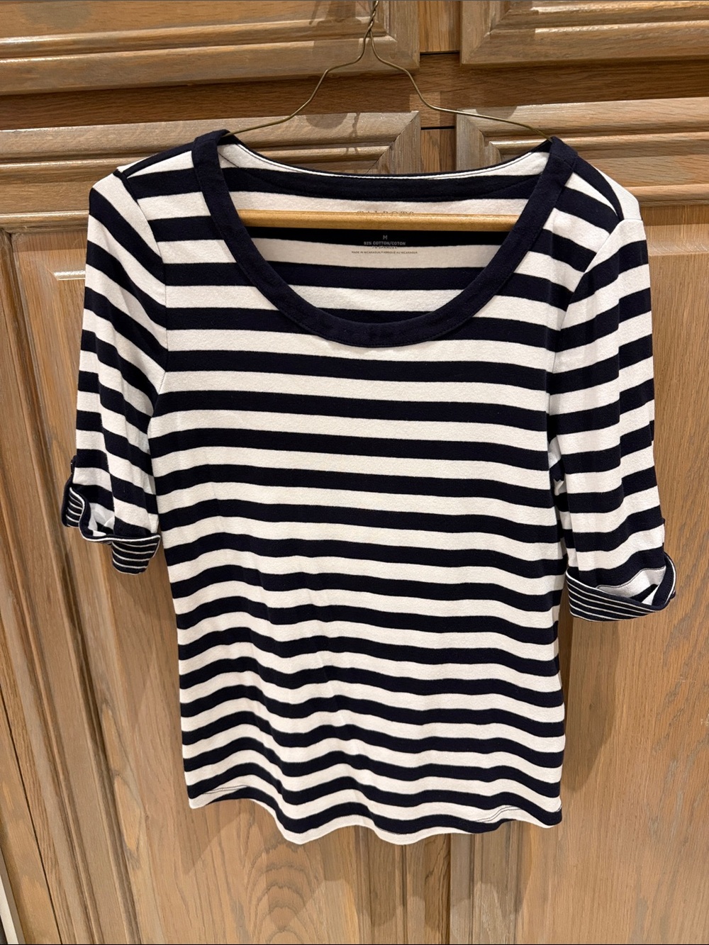 Talbots Striped 3/4 Sleeve